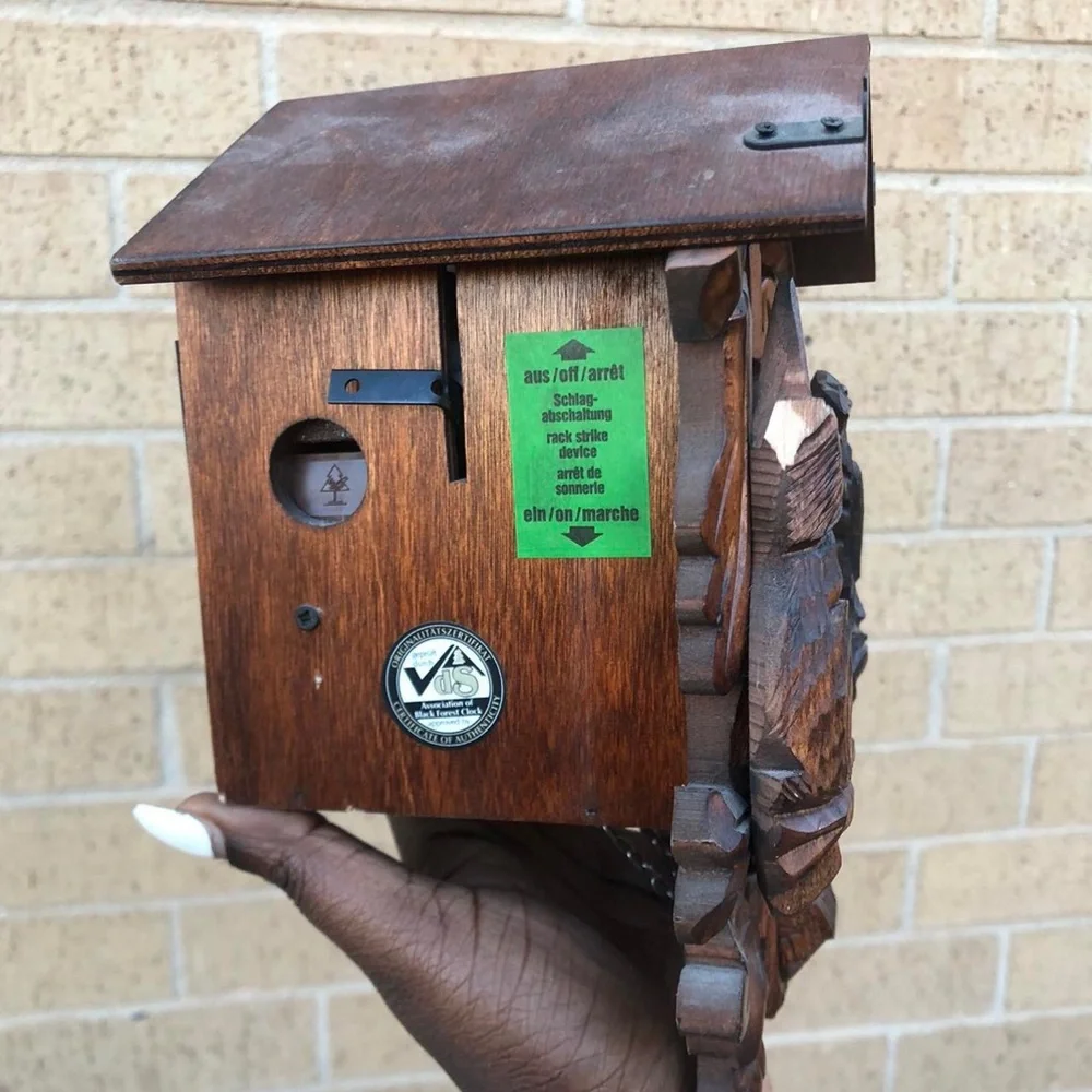 Vintage Black Forest Animated Musical Cuckoo Clock Authenticity Sticker FOR PART